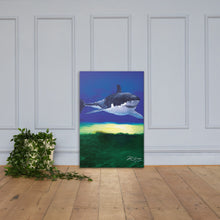 Load image into Gallery viewer, shark in grass Canvas