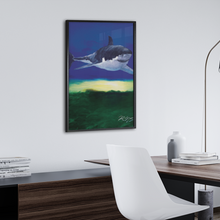 Load image into Gallery viewer, shark in grass Canvas